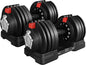 Adjustable Dumbbell Set 40LB/52.5LB/90LB with Anti-Slip Handle