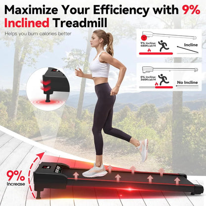 Under Desk Treadmills ,340 Lbs Capacity,3 in 1 Portable