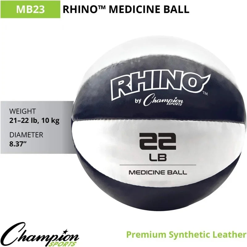 Exercise Medicine Balls, 8 Sizes, Leather No-Slip Grip