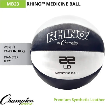 Exercise Medicine Balls, 8 Sizes, Leather No-Slip Grip