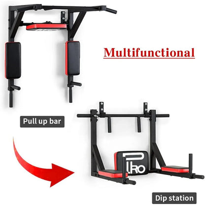 Wall Mount Pull Up Bar Wall Mounted Body Press Pull Up Bar Gym Chin-Up for Upper Body Workout