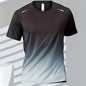 Men's T-Shirts Sports Fitness Sportswear Quick-Drying Gradient Short Sleeve Tops Outdoor Basketball Training Running Men Clothes