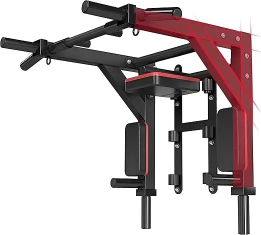 Multifunctional Wall Mounted Pull Up Bar/Chin Up bar,Dip Station for Indoor Home Gym Workout,Power Tower Set Gym Equipment 800LB