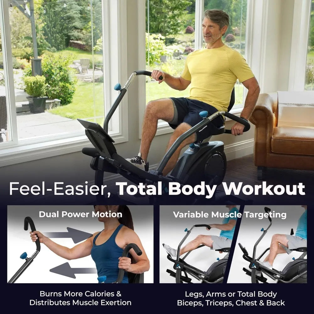 FreeStep LT3 Recumbent Cross Trainer Stepper-Zero-Impact