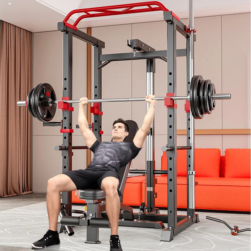 MIYAUP Home Fitness Comprehensive Training Equipment 660 LBS Capacity Power Cage With Pulley Syetem