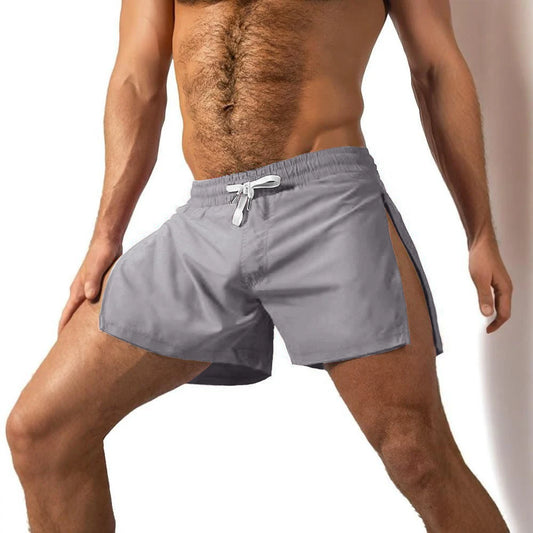 Sports Shorts Men Quick Dry Running Sport Gym Jogging Bottoms Men Fitness Training Side Zipper Shorts Pants Summer Beach Shorts