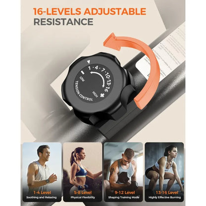 pooboo Elliptical Machine, Elliptical Exercise Machine with 16-Level Resistance&Hyper-Quiet Magnetic Driving System,