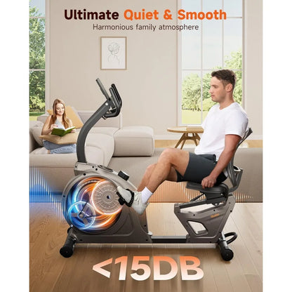 Magnetic Recumbent Bike Smart APP, LCD Monitor