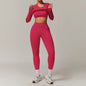 3 Piece Yoga Set Workout Outfits Women Tracksuit Jacket Sport Bra High Waist Leggings Fitness Long Sleeve Gym Zipper Sportswear