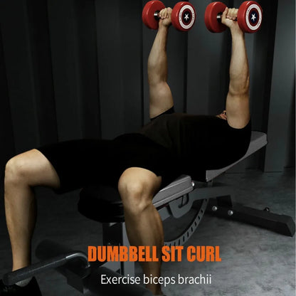 Adjustable Strength Training Bench Press Home Full Body Workout Foldable Weight Benches Multi-functional Fitness Dumbbell Chair