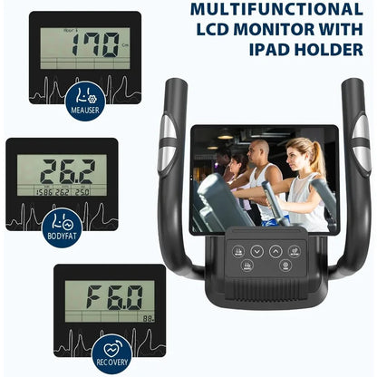 Dripex Elliptical Machine, Hyper-Quiet Magnetic Elliptical Exercise Machine for Home w/16 Levels Resistance, 8KG Flywheel,