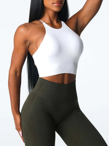 Womens Seamless Sports Bra Sleeveless Yoga Workout