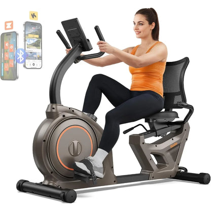 Magnetic Recumbent Bike Smart APP, LCD Monitor