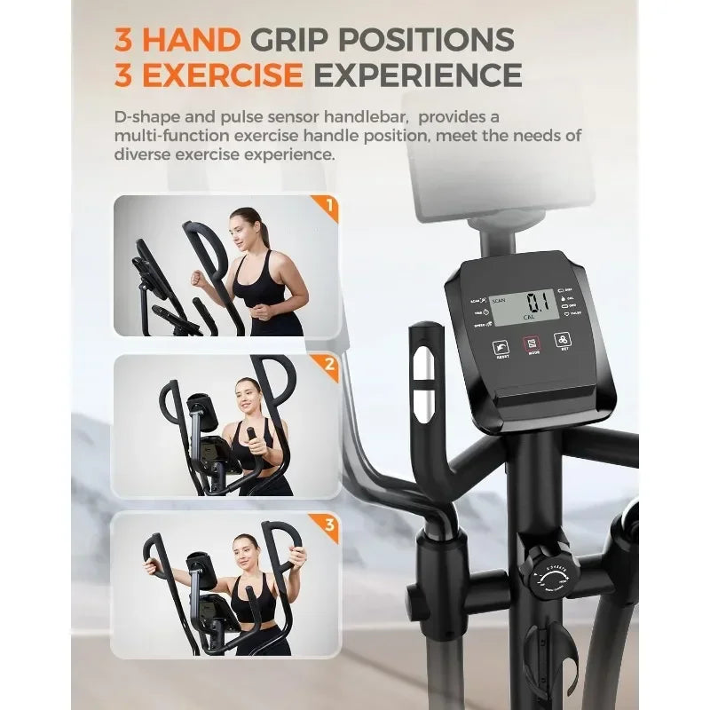 pooboo Elliptical Machine, Elliptical Exercise Machine with 16-Level Resistance&Hyper-Quiet Magnetic Driving System