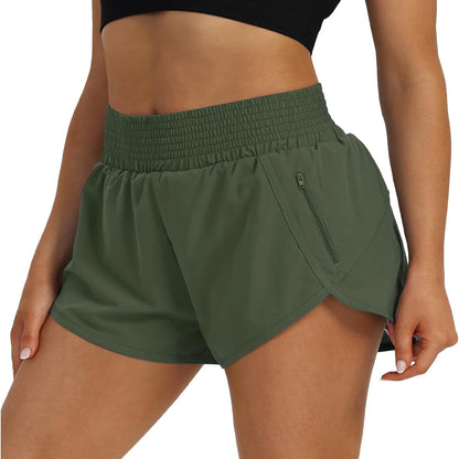 Women's High Waist Quick Dry Athletic Shorts