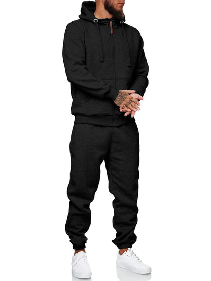 Sweat suits men Tracksuits 2 Piece sets Athletic Jogging suits Hoodie Casual Long Sleeve Zipper Outfits for men