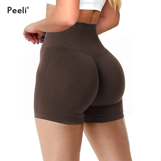 High Waist Amplify Seamless Shorts Women Scrunch Butt Yoga Shorts Push Up Gym Shorts Athletic Booty Workout Short Women Clothing