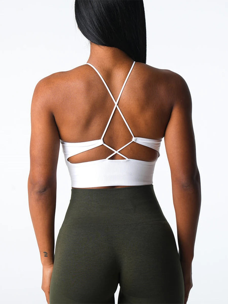 Womens Seamless Sports Bra Sleeveless Yoga Workout