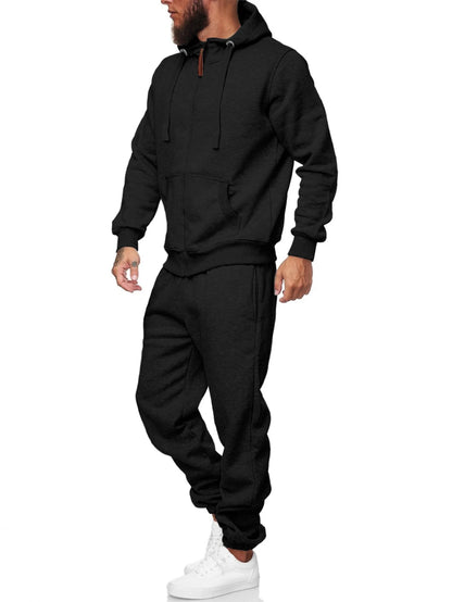Sweat suits men Tracksuits 2 Piece sets Athletic Jogging suits Hoodie Casual Long Sleeve Zipper Outfits for men