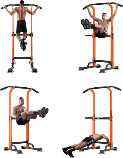 Power Tower Dip Station Pull Up Bar for Home Gym Adjustable Height Strength Training Workout Equipment,Pull Up Bar Station