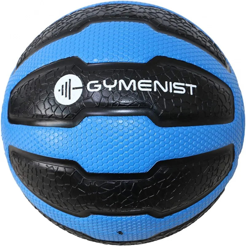 Rubber Medicine Ball with Textured Grip, Available in 9 Sizes, 2-20 LB, Weighted Fitness Balls,Improves Balance and Flexibility