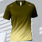 Men's T-Shirts Sports Fitness Sportswear Quick-Drying Gradient Short Sleeve Tops Outdoor Basketball Training Running Men Clothes