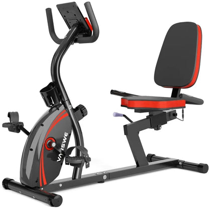 VANSWE Recumbent Exercise Bike for Adults Seniors - Recumbent Bikes for Home with Magnetic Resistance