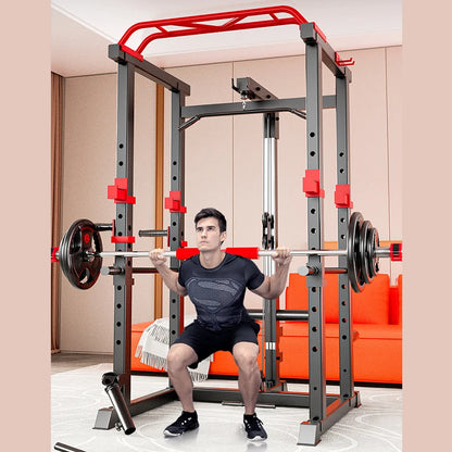 MIYAUP Home Fitness Comprehensive Training Equipment 660 LBS Capacity Power Cage With Pulley Syetem