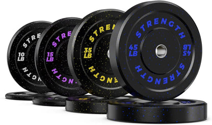 10/15/25/35/45/55LB Olympic Bumper Plates, High-Bounce  Plates Colored