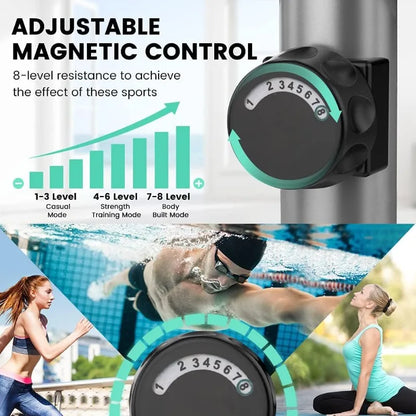 Dripex Elliptical Exercise Machine, Elliptical Machine for Home w/Hyper-Quiet Magnetic Driving System, 8-Level Resistance,