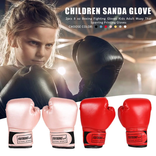 2pcs Leather Sponge Boxing Training Mitts Kids