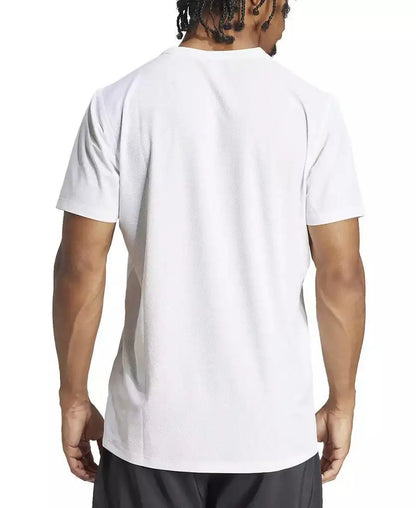 Adidas Men's Own the Run Short Sleeve T-Shirt Moisture-Wicking Running Sportswear Core Black White Red