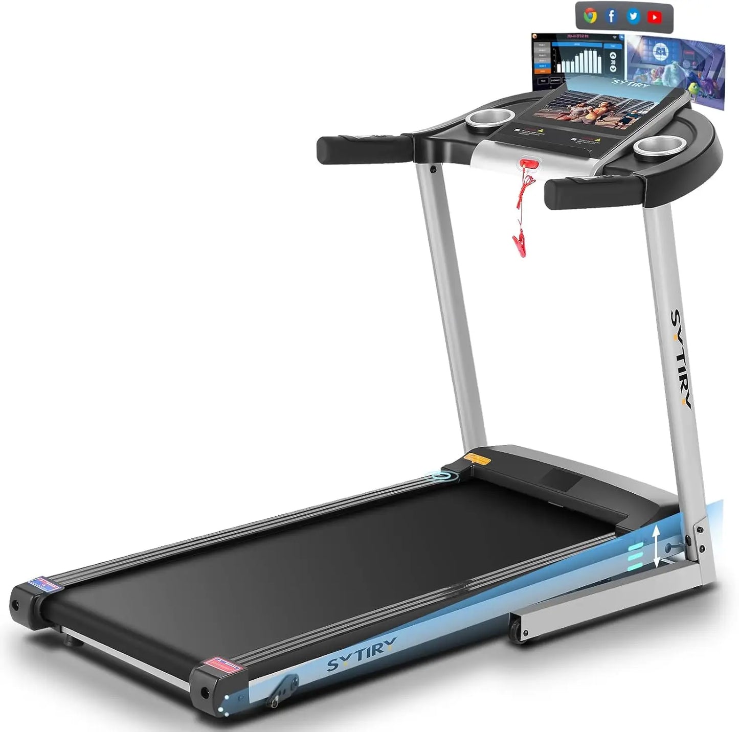 Treadmill / Touch Screen, 3.25HP Treadmills with TV WiFi,