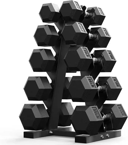 PAPABABE Dumbbell Set, Weights Dumbbells Set With Rack Free Weights Dumbbells Set Home Weight Set