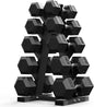 PAPABABE Dumbbell Set, Weights Dumbbells Set With Rack Free Weights Dumbbells Set Home Weight Set
