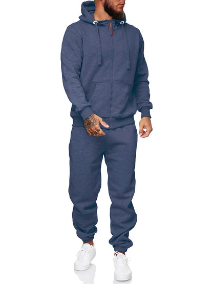 Sweat suits men Tracksuits 2 Piece sets Athletic Jogging suits Hoodie Casual Long Sleeve Zipper Outfits for men