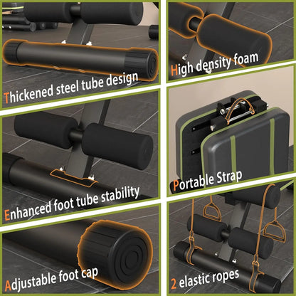 Adjustable Weight Bench for Home Gym, Foldable 700LBS Workout Bench with 9 Backrests, Multi-Purpose Bench Press for Incline Decl