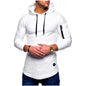 2022 Gym Men T Shirt Casual Long Sleeve Slim Tops Tees Elastic T-shirt Sports Fitness Thin Comfort Breathable Quick Dry Hooded