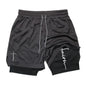 Cross Graphic 2 in 1 Workout Running Shorts for Men Christian Gym Performance Shorts with Phone Pocket Towel Loop Active Wear