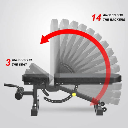 Commercial Adjustable Bench, Professional Weight Bench, Incline Flat Decline Sit Up Bench,Dumbbell Stool for Strength Training