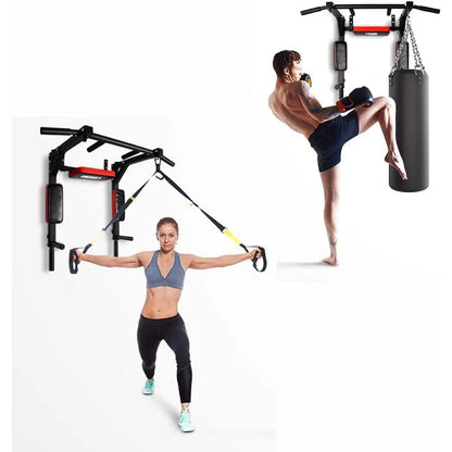 Wall Mount Pull Up Bar Wall Mounted Body Press Pull Up Bar Gym Chin-Up for Upper Body Workout