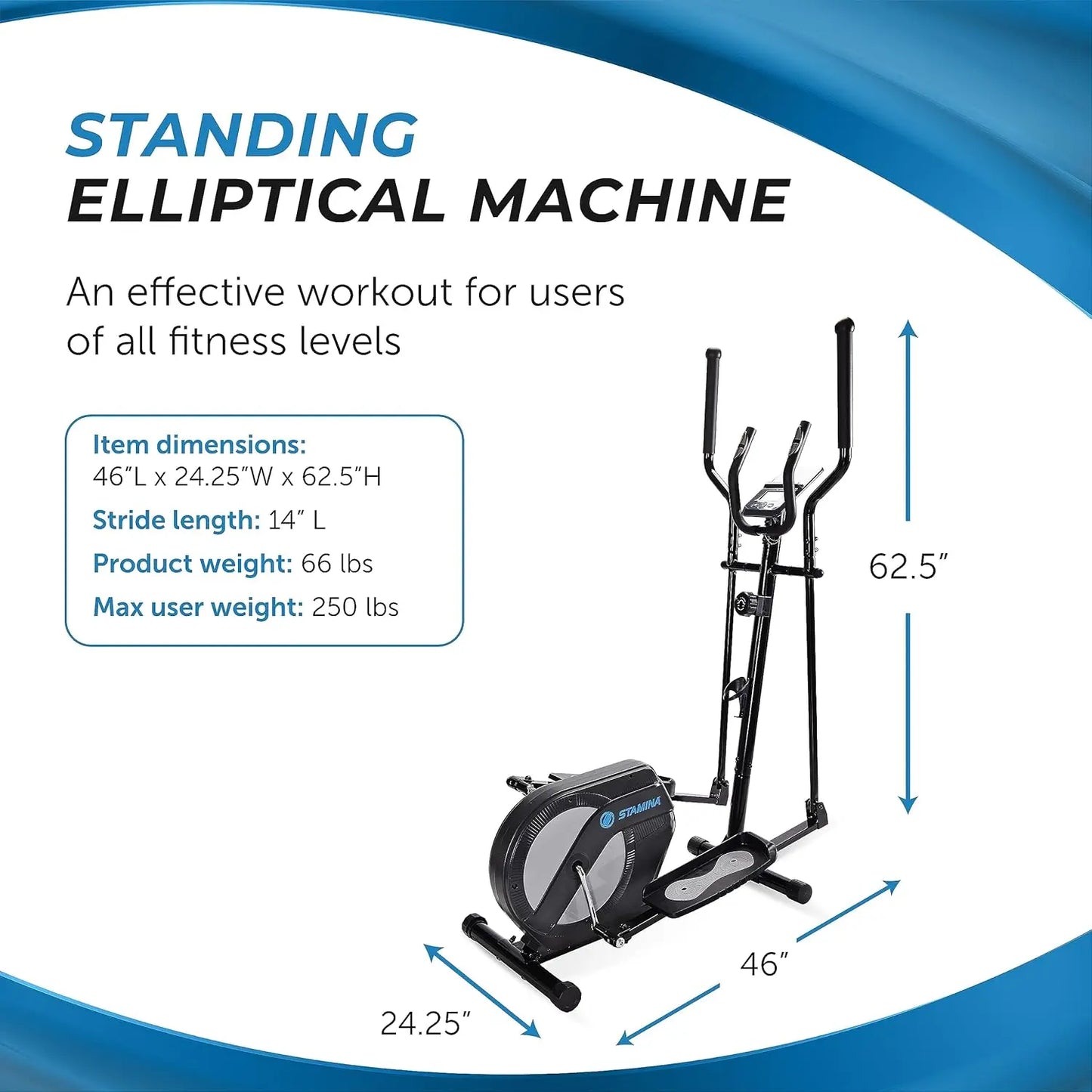 Elliptical Training Machine with Smart Workout App