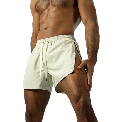 Sports Shorts Men Quick Dry Running Sport Gym Jogging Bottoms Men Fitness Training Side Zipper Shorts Pants Summer Beach Shorts