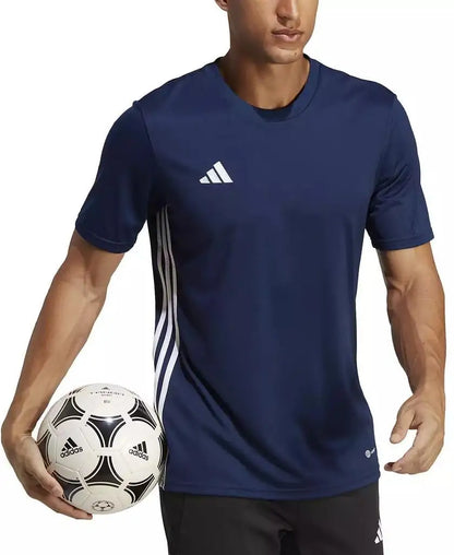 Adidas Men's Slim Fit round Neck Running T-Shirt Short Sleeve Sportswear in Black White Blue