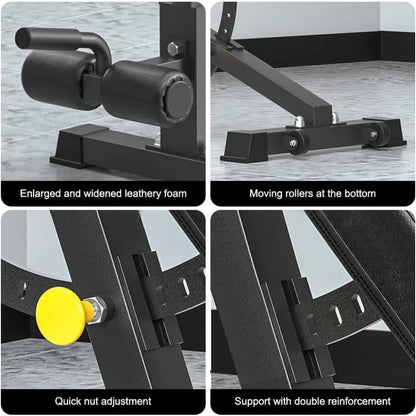 Commercial Adjustable Bench, Professional Weight Bench, Incline Flat Decline Sit Up Bench,Dumbbell Stool for Strength Training