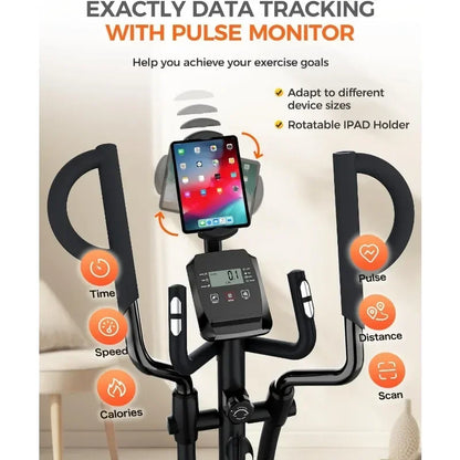 pooboo Elliptical Machine, Elliptical Exercise Machine with 16-Level Resistance&Hyper-Quiet Magnetic Driving System