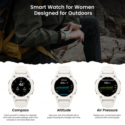 GPS Smart Watches Women Altimeter Barometer Bluetooth C