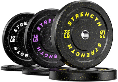 10/15/25/35/45/55LB Olympic Bumper Plates, High-Bounce  Plates Colored