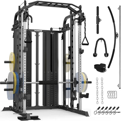 Multifunction DONOW Smith Machine With 160kg Weight Stacks