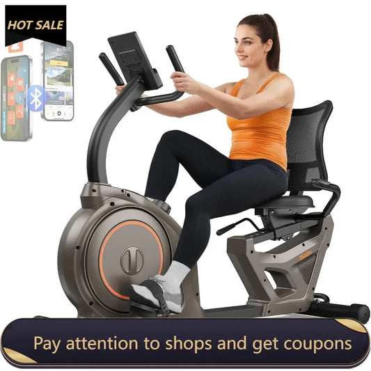 Magnetic Recumbent Bike Smart APP, LCD Monitor